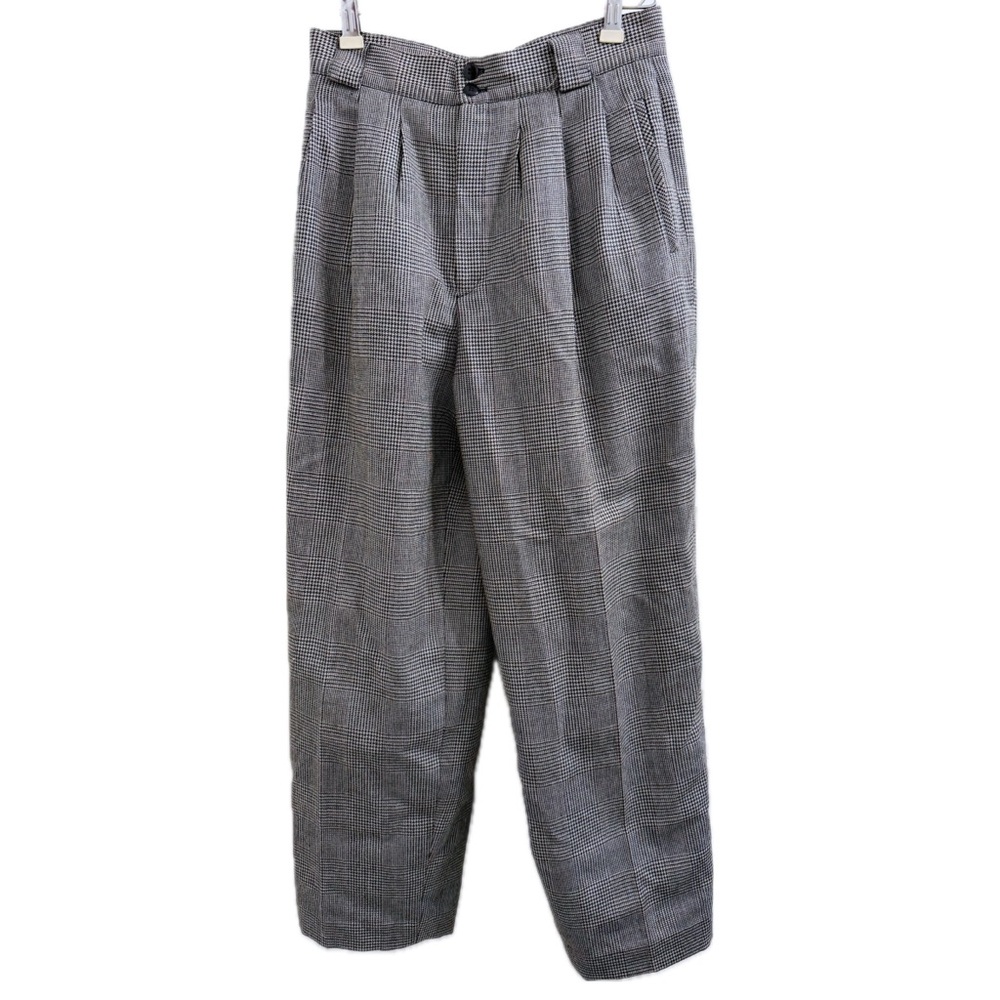 Vintage Georgio Sant Angelo Wool Trousers in Gray Plaid